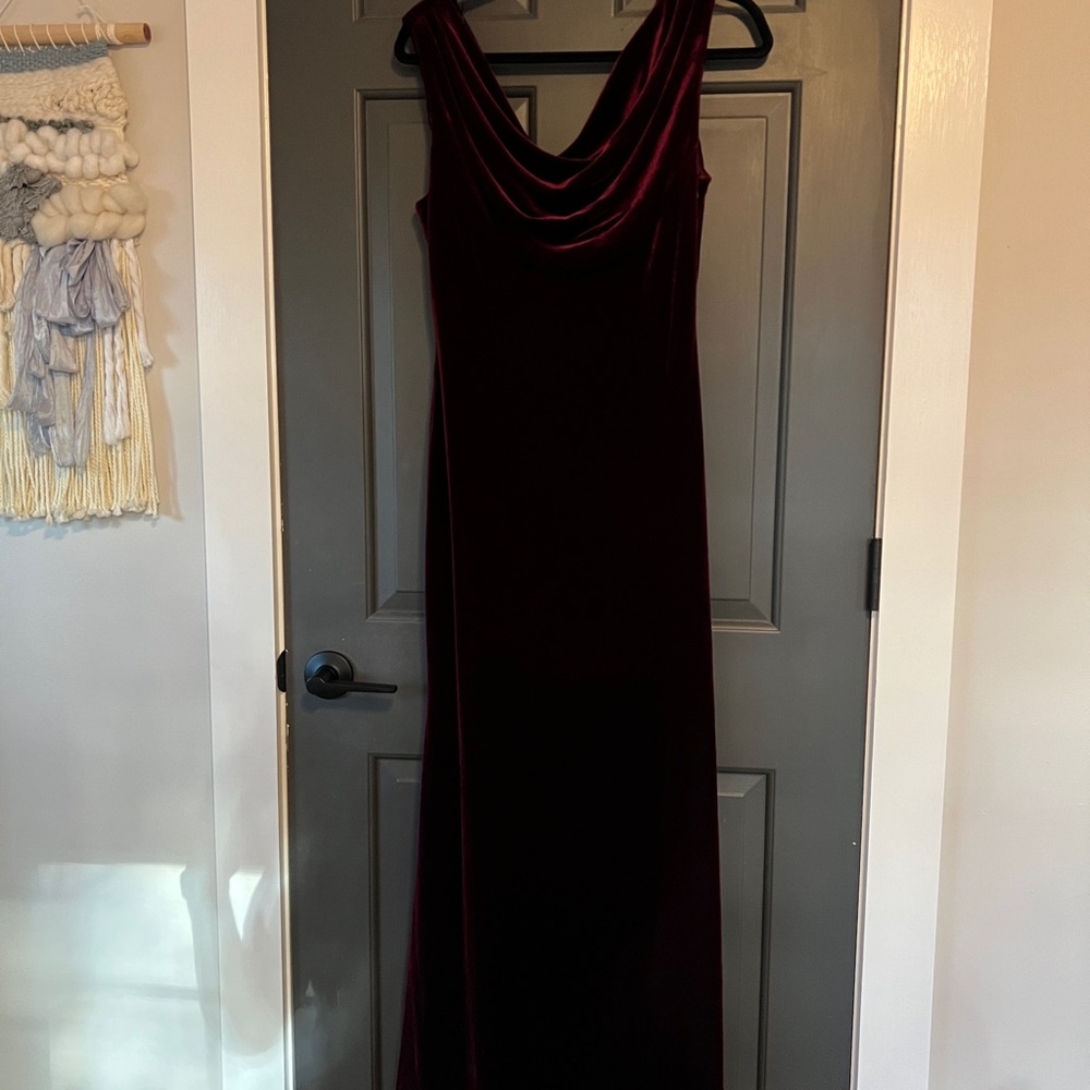 Vince Camuto Deep Red Velvet Maxi Dress